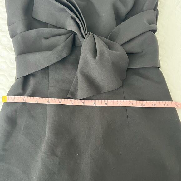 Likely Araya Black Twist-Detail Strapless Mini Dress Size 6 Bow Formal or Semi - Picture 8 of 13